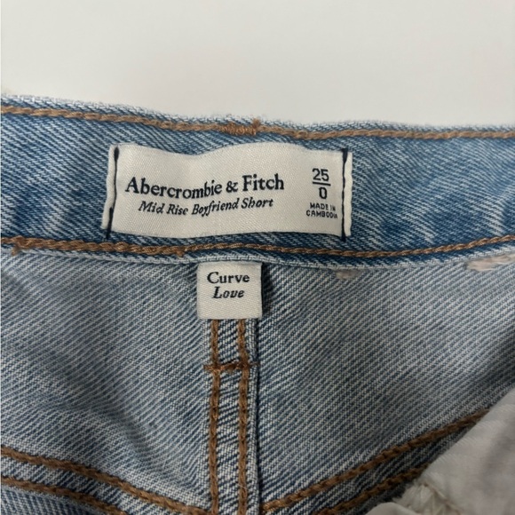 Abercrombie and fitch Distressed Denim Shorts size 25 - Picture 3 of 3